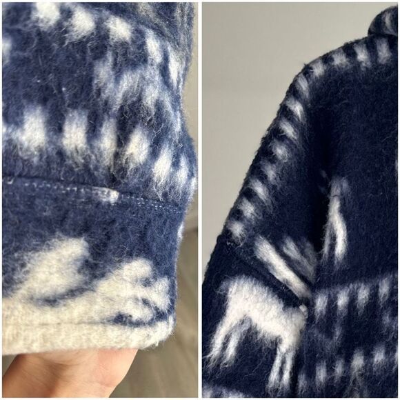 Nuevo Americana 100% Wool Navajo Otavala Aztec Jacket Hoodie Adult Unisex M PTP - Picture 4 of 4